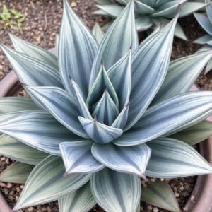 Black Spined Agave Variegated