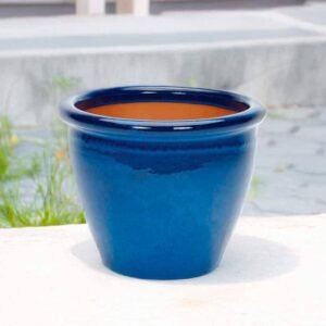 Fishbowl Outdoor Ceramic Pot: Elegant Garden Design Solution