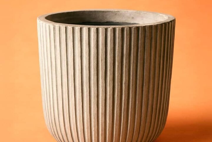 Buy Concri Stripe GRC Pot Online - Plantshop UAE