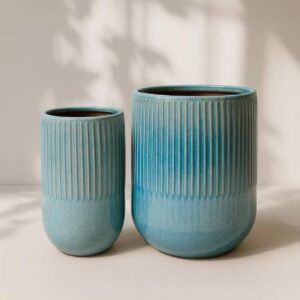 Buy Glaze Blue Ceramic Plant Pot Online | Plantshop.me