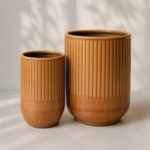 Buy Glaze Terra Ceramic Plat Pot Online | Plantshop.me