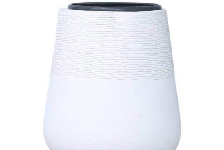 Buy Majestic White Premium GRP Pot at Plantshop.me UAE