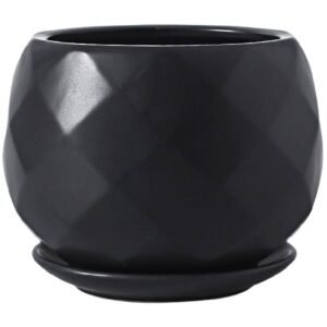 Buy Vaze Black Pot Online - Plantshop.me UAE