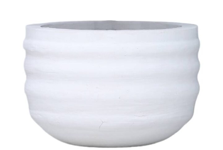 Buy White Wave Premium GRP Pot at Plantshop.me UAE