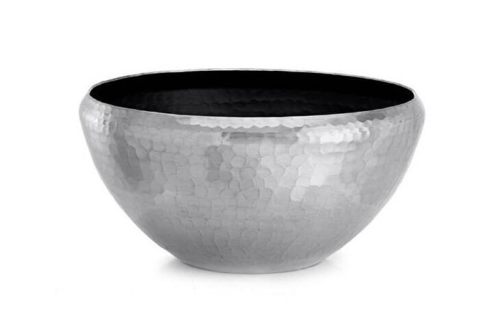 Hammered Silver Bowl - Aluminium - Pots | Plantshop.me