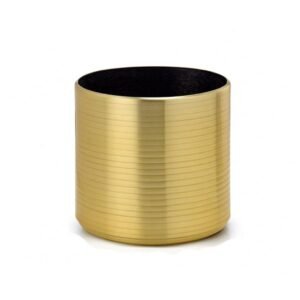 Ribbed Aluminium Gold - Pots | Plantshop.me