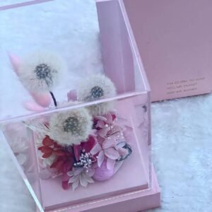 Buy Preserved Forever Rose Square White & Pink - Plantshop.me