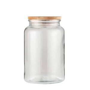 Large Round Glass Wide Mouth Closed Terrarium Jar